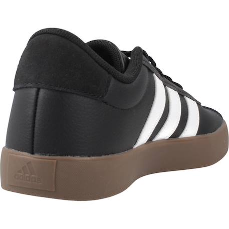 Baskets garçon en cuir à lacets court Noir black 3 - vertbaudet enfant 
