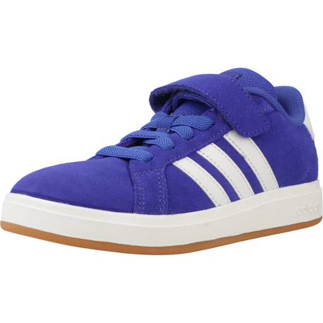 Baskets garçon en cuir à scratch rétro Bleu azusem 4 - vertbaudet enfant 