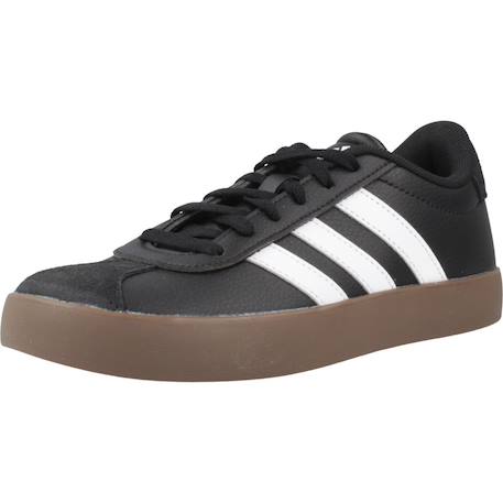 Baskets garçon en cuir à lacets court Noir black 4 - vertbaudet enfant 