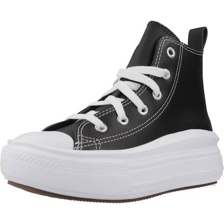 Baskets enfant garçon en cuir Noir+Noir black 10 - vertbaudet enfant 