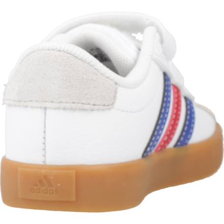 Baskets garçon en cuir à scratch court Blanc white 3 - vertbaudet enfant 