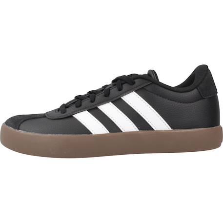 Baskets garçon en cuir à lacets court Noir black 2 - vertbaudet enfant 