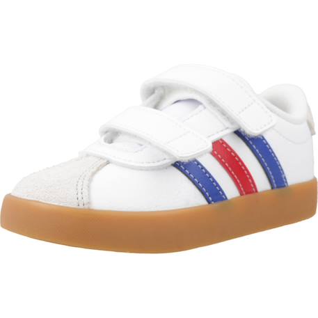 Baskets garçon en cuir à scratch court Blanc white 4 - vertbaudet enfant 
