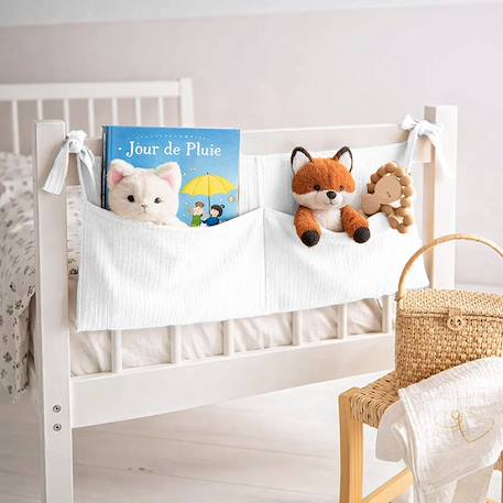 Range doudou en coton bio vichy Blanc+Fraise+Honey+Rose+Vichy 5 - vertbaudet enfant 