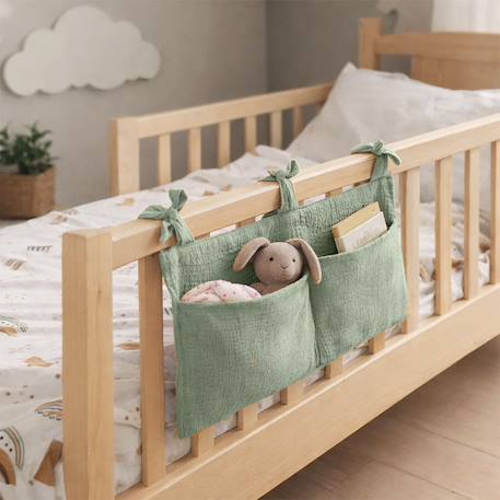 Range doudou en coton bio vichy Blanc+Fraise+Honey+Rose+Vert+Vichy 29 - vertbaudet enfant 