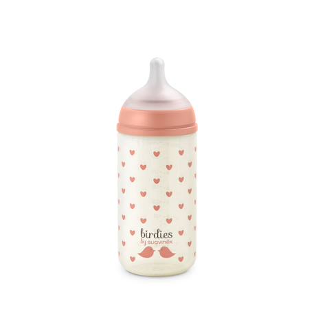 Biberon en verre avec tétine sx pro 240 ml débit s Beige neutre+Lapin rose+Lapin vert+Oisillons rose+Oisillons vert 20 - vertbaudet enfant 
