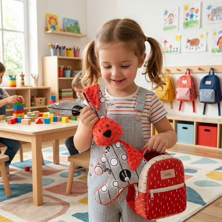 Grand doudou lapin en bambou Rouge 4 - vertbaudet enfant 