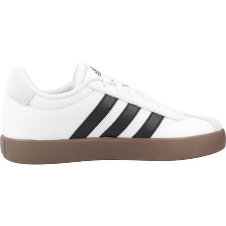 Baskets garçon en cuir à lacets court Blanc white 1 - vertbaudet enfant 