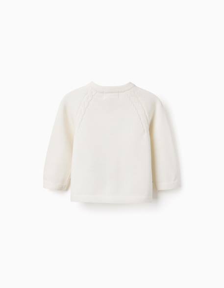 Gilet en maille en coton Blanc+Bleu clair+Bleu foncé+Rose clair 2 - vertbaudet enfant 