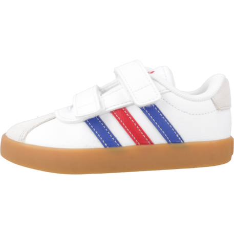 Baskets garçon en cuir à scratch court Blanc white 2 - vertbaudet enfant 
