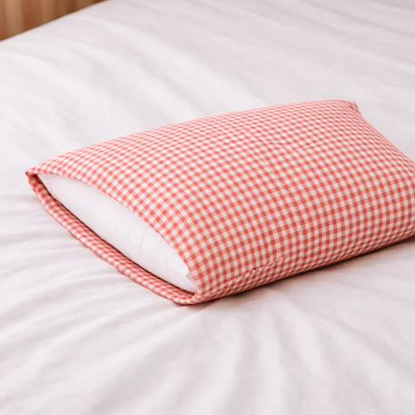 Taie d'oreiller en coton bio Blanc+Fraise+Honey+Rose+Vert+Vichy 34 - vertbaudet enfant 