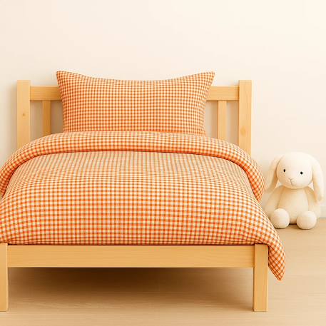 Taie d'oreiller en coton bio Blanc+Fraise+Honey+Rose+Vert+Vichy 35 - vertbaudet enfant 