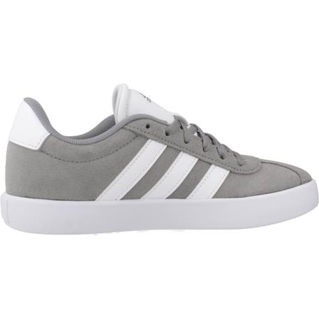 Baskets garçon en cuir à lacets court Gris grey 1 - vertbaudet enfant 