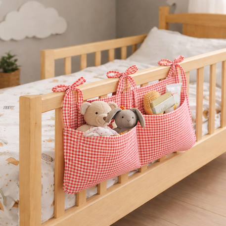 Range doudou en coton bio vichy Blanc+Fraise+Honey+Rose+Vichy 29 - vertbaudet enfant 