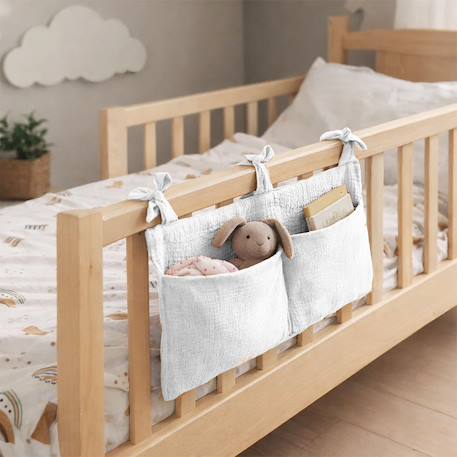 Range doudou en coton bio vichy Blanc+Fraise+Honey+Rose+Vichy 3 - vertbaudet enfant 