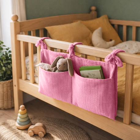 Range doudou en coton bio vichy Blanc+Fraise+Honey+Rose+Vichy 20 - vertbaudet enfant 