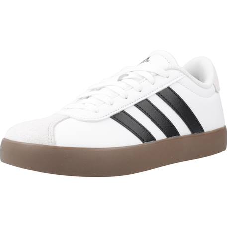 Baskets garçon en cuir à lacets court Blanc white 4 - vertbaudet enfant 