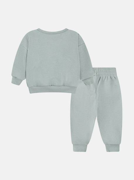 Ensemble deux pièces pour bébé sweat à col rond et pantalon confortable Beige+Bleu clair+Gris+Hemp+Vert 19 - vertbaudet enfant 