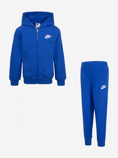 Ensemble 2 pièces gilet à capuche et bas Bleu canard+Bleu roi 4 - vertbaudet enfant 