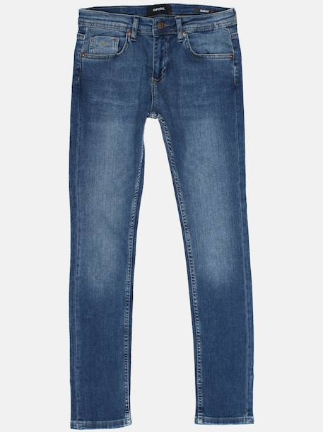 Jean slim enfant Bleu+Bleu clair 1 - vertbaudet enfant 