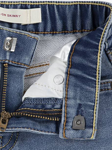 Jean slim dobby pull on Bleu 3 - vertbaudet enfant 