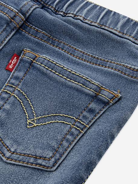 Jean slim dobby pull on Bleu 4 - vertbaudet enfant 