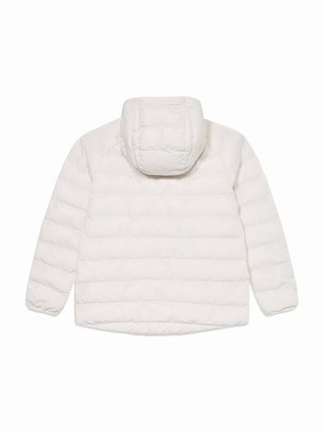 Doudoune à capuche réversible Blanc sable+Noir 2 - vertbaudet enfant 