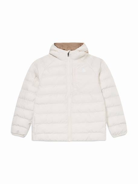 Doudoune à capuche réversible Blanc sable+Noir 1 - vertbaudet enfant 