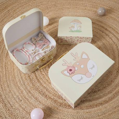 Set de 3 valises enfants vintage flowers Multicolore 4 - vertbaudet enfant 