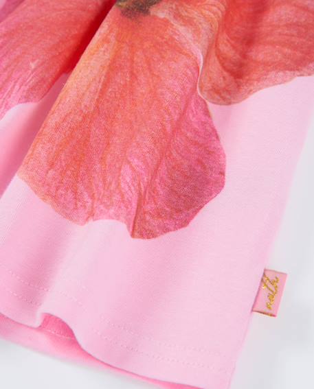 Robe fille en maille avec fronces élastiquées Rose 4 - vertbaudet enfant 
