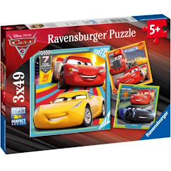 Jouet-Jeux éducatifs-Puzzles-Puzzle cars les légendes de la route 3x49 pcs