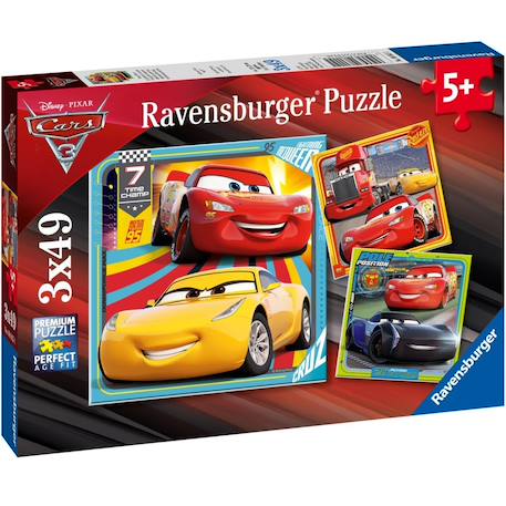 Puzzle cars les légendes de la route 3x49 pcs Rouge 1 - vertbaudet enfant 