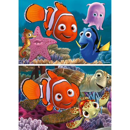 Puzzle némo le petit fugueur 2x12 pcs Bleu 2 - vertbaudet enfant 