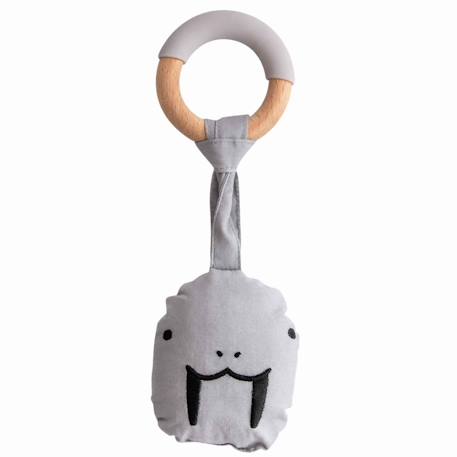 Anneau de dentition avec peluche animal Gris 1 - vertbaudet enfant 