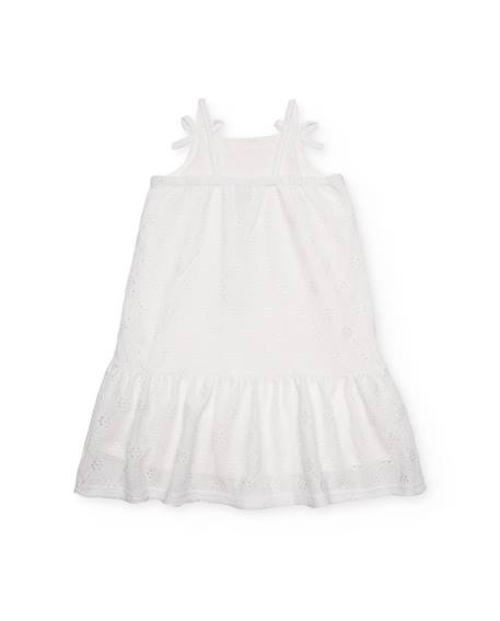 Robe fille en maille avec motifs ajourés Blanc 3 - vertbaudet enfant 