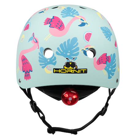 Casque velo et trottinette enfant lids flamingo Bleu/rose 3 - vertbaudet enfant 