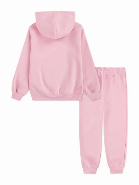 Ensemble deux pièces pour enfant sweat à capuche et pantalon Lilas+Orange+Rose moyen 8 - vertbaudet enfant 