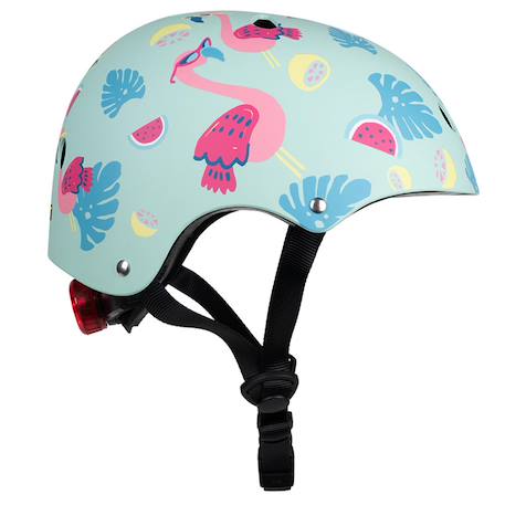Casque velo et trottinette enfant lids flamingo Bleu/rose 2 - vertbaudet enfant 