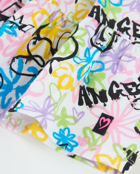 Robe fille en maille style graffiti Blanc 4 - vertbaudet enfant 