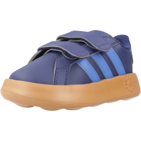 Basket bébé garçon en textile velcro classiqu Bleu blue 4 - vertbaudet enfant 