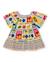 Robe fille en maille avec encolure élastiquée Beige 2 - vertbaudet enfant 