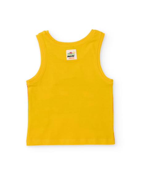 Débardeur en maille pour garçon Jaune 3 - vertbaudet enfant 