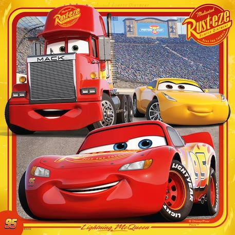 Puzzle cars les légendes de la route 3x49 pcs Rouge 4 - vertbaudet enfant 