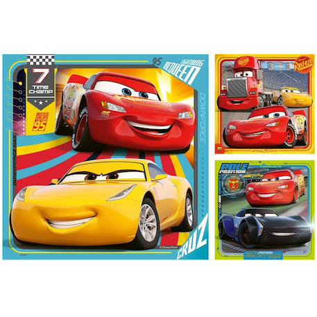 Puzzle cars les légendes de la route 3x49 pcs Rouge 2 - vertbaudet enfant 