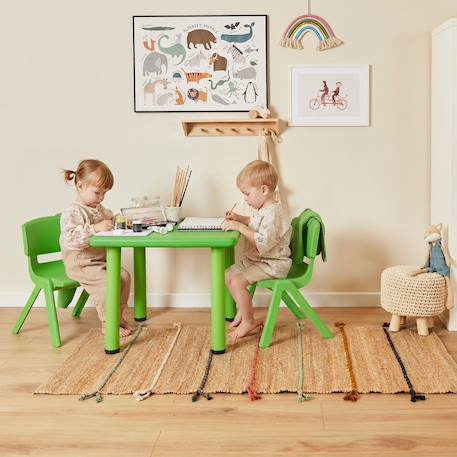 Table enfant avec 2 chaises Bleu clair et gris+Gris+Rose et gris+Vert 19 - vertbaudet enfant 