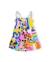 Robe pour fille en maille avec corsage froncé Blanc 1 - vertbaudet enfant 
