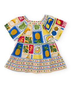 Robe fille en maille avec encolure élastiquée  - vertbaudet enfant