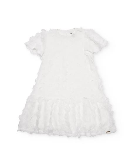 Fille-Robe fille unie avec décorations florales