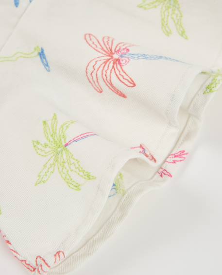 Robe fille en tissu tissé avec imprimé palmiers Blanc 5 - vertbaudet enfant 