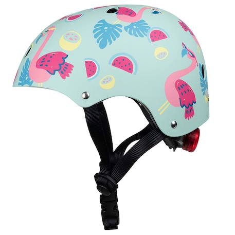 Casque velo et trottinette enfant lids flamingo Bleu/rose 4 - vertbaudet enfant 